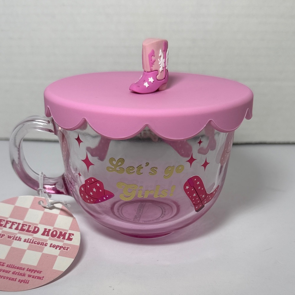 Sheffield Home Clear Pink  Mug with Lid
